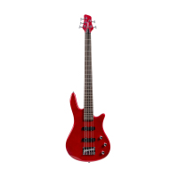 Clevan Metallic Red 41 Inch 5 String Electric Bass Guitar Okoume Wood Maple Neck Rosewood Fingerboard 24 Frets S-S Pickups
