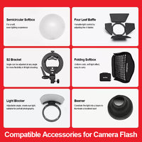Flash Godox V860III TTL HSS Speedlite 1/8000s avec lumière de modélisation, système sans fil 2.4G pour appareils photo Canon, Nikon, Sony, Fuji