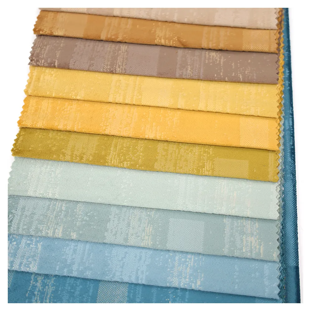 Okl36128 Fabrikant Raam Zwaar Ontwerp Kleurrijke Turkse Zachte Platte Gordijn Moderne Polyester Stoffen