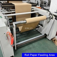 Machine à fabriquer des sacs en papier à fond carré haute capacité FD450, machine à fabriquer des sacs SOS, sacs d'épicerie, sacs à pain, sacs à emporter, sacs cadeaux, sacs à collation