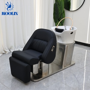 Attrezzatura per Salone di Bellezza MOOLIN, Letto Elettrico per Lavaggio Capelli con Sollevamento, Poltrona Girevole Intelligente di Alta Gamma per Parrucchieri - Product Image 1