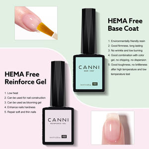 Nouveau Original <span class=keywords><strong>CANNI</strong></span> Usine 9ml Base Coat Sans Hema Finition Brillante Super Scintillante Couche de Base Top Coat Mat Vernis Gel - Product Image 4