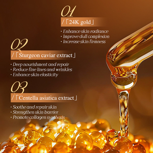 KORMESIC - Esencia Facial Antienvejecimiento y Antiarrugas con Caviar de Pescado de Oro 24K, 75 ml, Hidratante e Iluminadora, Marca Privada - Product Image 3