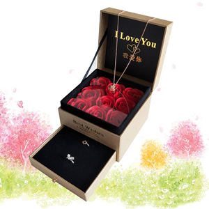 Miroir rouge à lèvres coulissant, emballage personnalisé, chapelet, ensemble de bijoux, savon Rose, emballage personnalisé <span class=keywords><strong>noir</strong></span>, or - Product Image 3