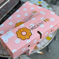 Boîtes à donuts colorées avec revêtement UV et carton ondulé pour l'emballage de sushis, hot-dogs et pizzas