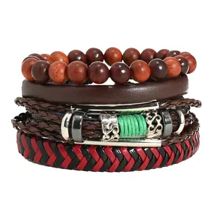 Modisches hochwertiges Leder armband für Herren schmuck N80859