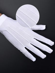 Gants de cérémonie antidérapants en PVC à pois, absorbants la transpiration, respirants, en coton blanc, pour serveurs, sommeliers, cercueilleurs et porteurs de cercueil - Product Image 5