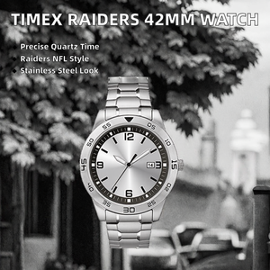Reloj de Pulsera de Cuarzo para <span class=keywords><strong>Hombre</strong></span> de 42 mm, Correa de Acero Inoxidable Extensible, Visualización de la Hora para Uso Diario y de Negocios, ODM OEM - Product Image 2