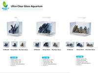 Aquarium de bureau en verre ultra-transparent Jeneca Jinjing, résistant, système de filtration écologique, silencieux, pour intérieur et extérieur