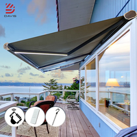 Auvent rétractable extérieur pour jardin et balcon, auvent personnalisé, auvent en métal, auvent électrique pliable, auvent coulissant, auvent de toit