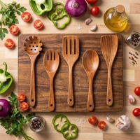Offre Spéciale : Ensemble de 4 Spatules en Bois Non Toxiques – Ustensiles de Cuisine Chinois avec Spatules Plates pour la Cuisine