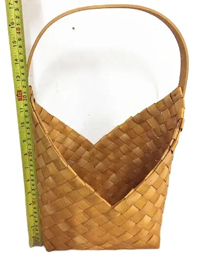 Idyllic honey color bamboo basket picnic outdoor good things handmade bamboo basket