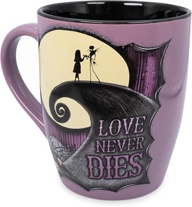 Mug en céramique sans BPA <span class=keywords><strong>de</strong></span> 25 onces 'Love Never Dies' <span class=keywords><strong>de</strong></span> Nightmare Before Christmas, grande tasse à café pour espresso, boissons à la caféine, maison - Product Image 1