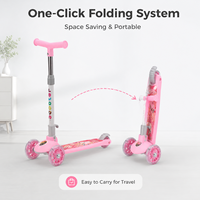 Trottinette pliable moderne pour enfants, trottinette légère à 3 roues pour enfants avec roues LED en PU, jouet éducatif pour les sports de plein air