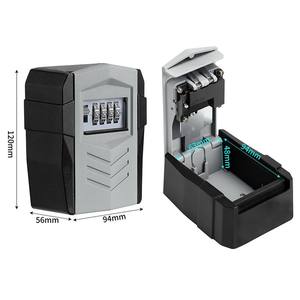 837 Fast Delivery <strong>Key</strong> Safe 120x94x56mm Aluminum Alloy 4 Digit Combination <strong>Box</strong> Big Capacity Wall Mount <strong>Key</strong> <strong>Holder</strong> - Product Image 1