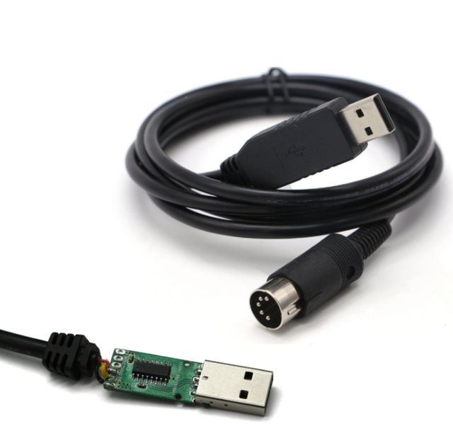 USB 2.0 to DIN 5PIN RS232 Cable for Serial Data Input and Output