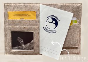 Bán Buôn Màu Be Tùy Chỉnh Thai Sản Tài Liệu Bìa Gia Đình Mutterpass Trống Cảm Thấy Người Giữ Hộ Chiếu Cho Mutterpass - Product Image 2