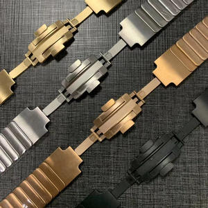 Bracelet à maillons en acier inoxydable, couleur <span class=keywords><strong>Titan</strong></span>, boucle papillon, solide, 49mm, 45mm, métal, pour Apple Watch Ultra 8 - Product Image 6