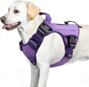 Muestra Gratuita: Arnés Táctico para Perros Grandes, Sin Tirones, con Sistema Molle y Asa de Control, Ajustable y Reflectante - Product Image 4