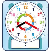 Reloj Magnético de Pizarra Magnética para Enseñar Matemáticas a Niños, Estilo Adorable, 12x11 Pulgadas, Modelo 0056