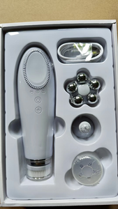 แปรงทำความสะอาดผิวหน้าไฟฟ้าซิลิโคนพร้อมระบบความร้อน การสั่นสะเทือน และกันน้ำ สำหรับดูแลผิวหน้าที่บ้าน - Product Image 4