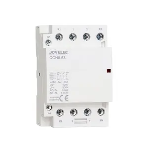 JOYELEC QCH8-63 4P63Aモジュラー自動制御接触器、DINレールホームDCコイル電気アダプター付き