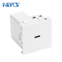 Módulo de Cargador Rápido USB Tipo-C PD de 65W, 45x45mm, Panel Adaptador de Corriente Integrado para Hogar y Oficina