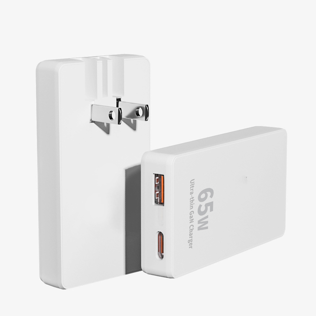 Yidashun Factory Flat Ultra-Thin Slim 65W GaN Wall PD Charger with QC 3.0&USB-C Port