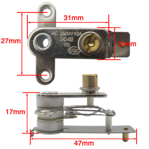 Termostato universal para olla a presión eléctrica, interruptor de contacto plateado de 10A, 31x27x12mm, para piezas de reparación de ollas arroceras - Product Image 1