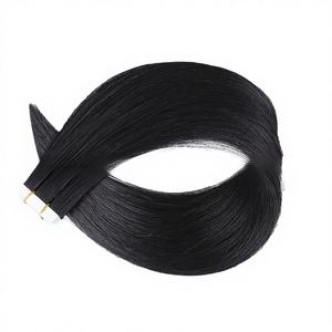 Extensions de cheveux synthétiques longs et lisses pour femmes, adhésives, en PU, sans couture, avec fil résistant à la chaleur, style européen et américain - Product Image 5