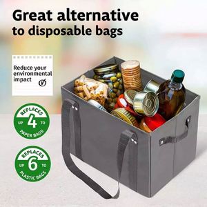 Usine BSCI, vente en gros, sac de courses pliable personnalisé avec logo, sac fourre-tout réutilisable, sac de shopping pliable non tissé - Product Image 5