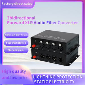 Extensor de Audio XLR Balanceado de 4 Canales a Fibra Óptica, Monomodo, Monofibra, Puerto FC, 20KM, Conversor de Medios de Audio Profesional de 4 Canales - Product Image 2