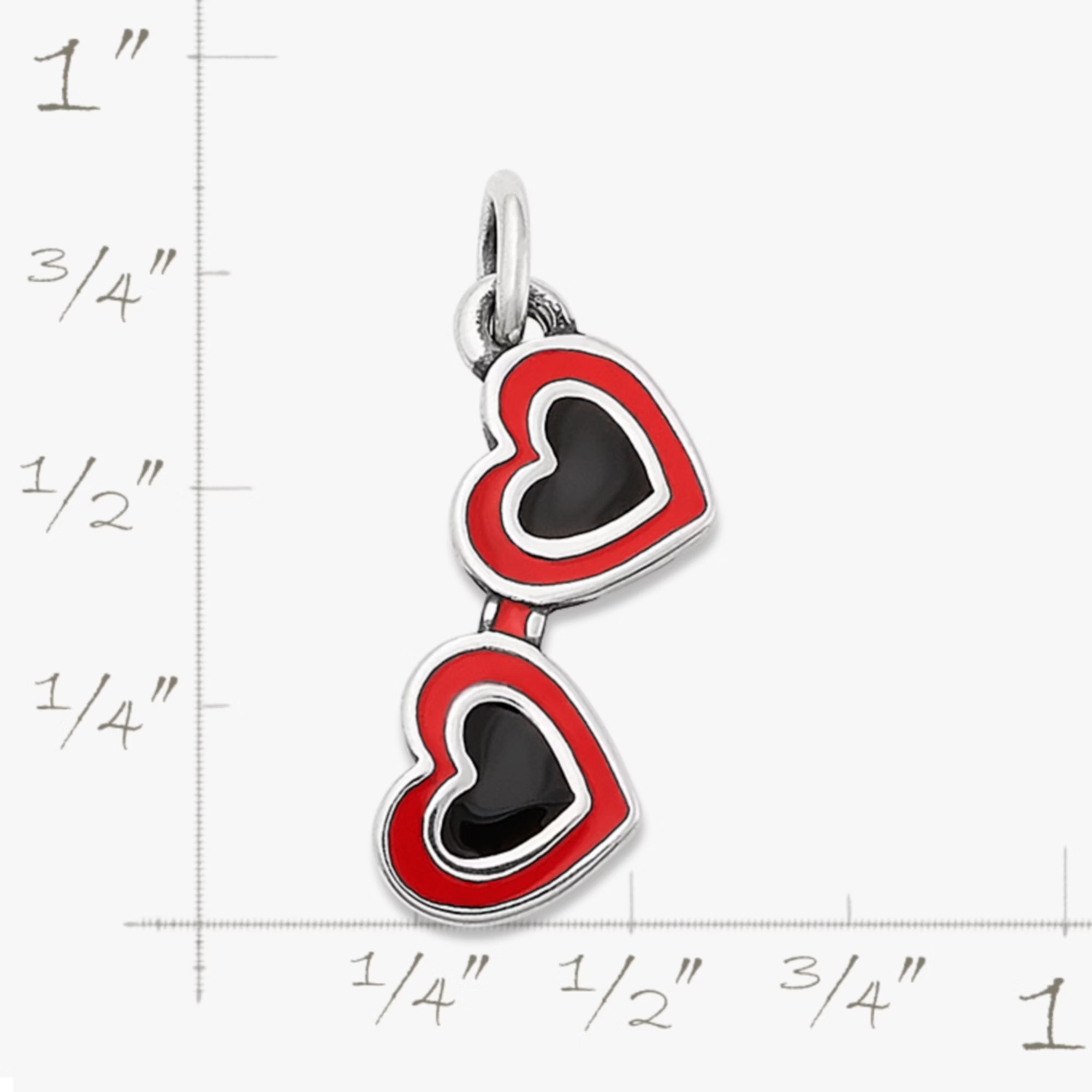 Amuleto de gafas de sol con corazón esmaltado
