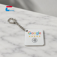 Google Reivew Schlüsselanhänger 13,56 MHz NFC Epoxy-Tag mit Individueller Bedruckung Smart Card für Social Media Sharing