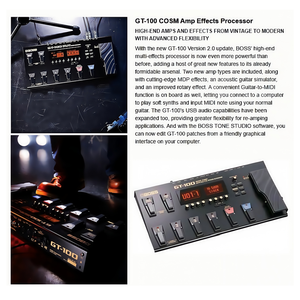 Pédalier Multi-Effets pour Guitare Électrique Jelo <span class=keywords><strong>d</strong></span>'<span class=keywords><strong>Occasion</strong></span> Boss GT-100 Comme Neuf à 90% Instruments <span class=keywords><strong>de</strong></span> Musique et Accessoires <span class=keywords><strong>d</strong></span>'<span class=keywords><strong>Ampli</strong></span> - Product Image 5