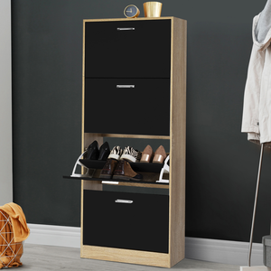 Usine directe <span class=keywords><strong>noir</strong></span> organisateur 4 portes étagère à <span class=keywords><strong>chaussures</strong></span> moderne Oem Chine prix de gros rotatif en bois stockage <span class=keywords><strong>armoire</strong></span> à <span class=keywords><strong>chaussures</strong></span> pour la maison - Product Image 3