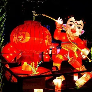 Jingujin New monncake festival lanterna cinese capodanno festival lanterna di seta rossa per l'arte