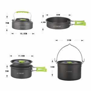 STARCAMP Açık Hava Kampı Metal Tencere Seti <1L Kapasiteli Sofra Takımı ve Tencere Ekipmanları HX-CK08 - Product Image 2