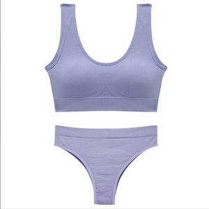 Ensemble de Lingerie de Style nouveau 2021, soutien-gorge en coton et culotte taille haute, Top tubulaire - Product Image 5