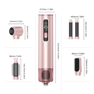 Nouvelle brosse professionnelle 5 en 1 détachable pour sèche-<span class=keywords><strong>cheveux</strong></span> à air chaud en une étape avec <span class=keywords><strong>boucle</strong></span> de suspension - Product Image 5