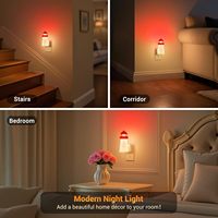 Veilleuses 3D LOHAS avec capteur crépusculaire, intensité réglable, à brancher, veilleuse imprimée en 3D pour chambre, salle de bain, couloir