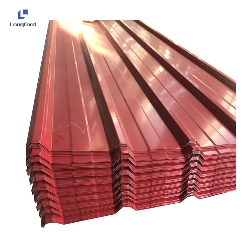 Zinc corrugated roofing sheet Color coated sheet Pre-painted steel roof tile sheet for Building Material