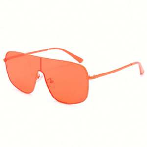 Novedad 2021 Gafas de Sol Retro Extra Grandes para Mujer, Color Rojo Rosado, Lentes de Una Pieza con Protección UV400 - Product Image 3