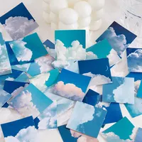 46 adet paket başına açık gökyüzü hikaye serisi yaratıcı Mini kutulu Sticker DIY süt dekoratif kendinden yapışkanlı Scrapbooking Sticker