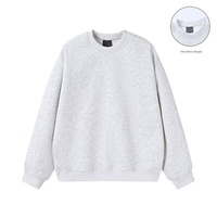 Fabricantes de ropa personalizado nuevo otoño Color sólido Simple 360 gramos alta calidad Casual suelta con capucha manga larga Hombre sudadera