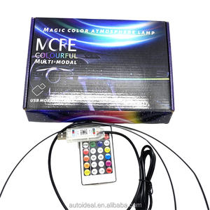 Venta al por mayor Interior del coche LED luz ambiental streamer color mágico atmósfera luz acrílico USB colorido oculto - Product Image 3