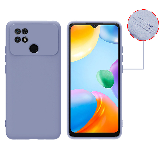 TPU Microfiber Mobile Phone Case Cover Liquid Silicone Phone case for Xiaomi POCO C40 Color Soft Silicone Cell Phone Back Cover