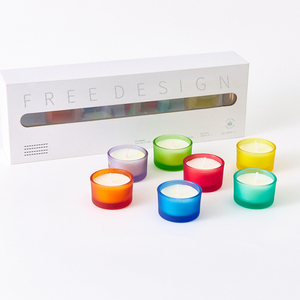 Personalizado Luxo Personalizado Vazio Colorido Vidro Vela Recipiente Frasco Com Tampa e Caixa para Vela Fazendo Decorar - Product Image 1