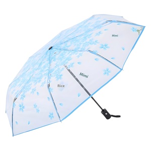 Qua biên giới hoa anh đào trong suốt gấp ô nhỏ tươi bền dày ba lần tùy chỉnh in logo ô - Product Image 5