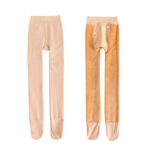 Collants d'hiver épais molletonnés pour femmes, couleurs pures - Product Image 1